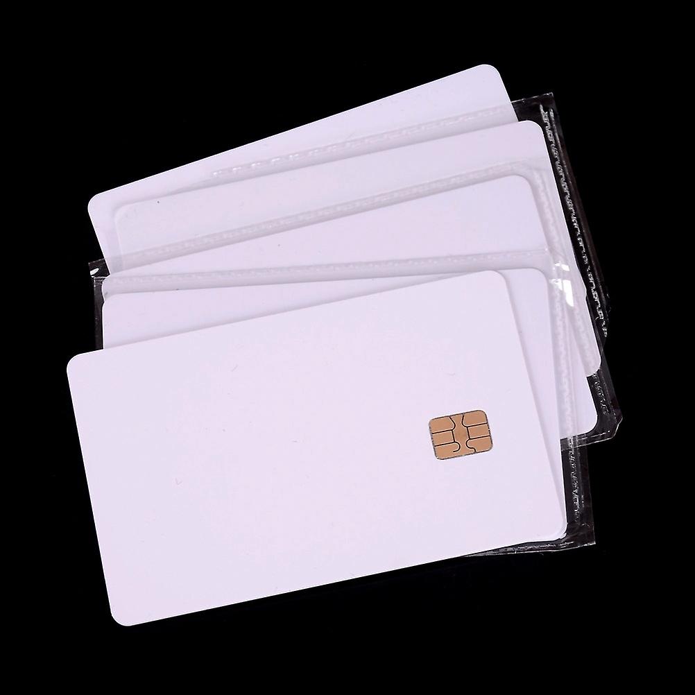 New 5 Pcs Iso Pvc Ic With Sle4442 Chip Blank Smart Card Contact Ic Card Safety White 710shop