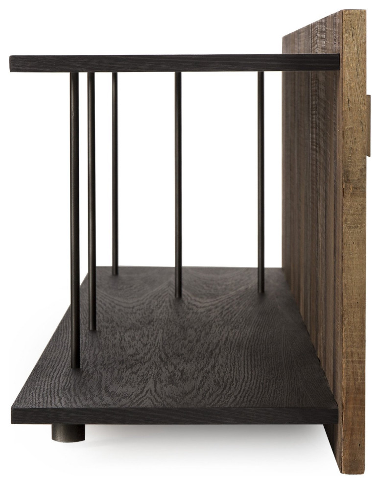 Barlow Media Console Table   Industrial   Entertainment Centers And Tv Stands   by Peachtree Fine Furniture  Houzz