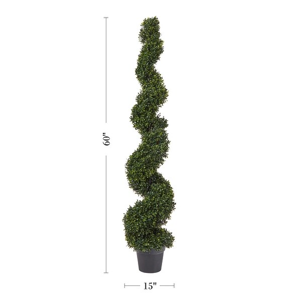 Spiral Topiary Arrangement and Weighted Pot