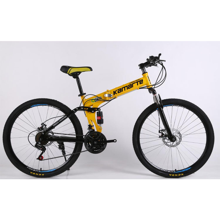 2023 OEM Design Carbon Steel 21 Speeds Folding Mountain bike 26 Inches Double Disc Brake MTB Bicycle cheap adult bicicletas cycle