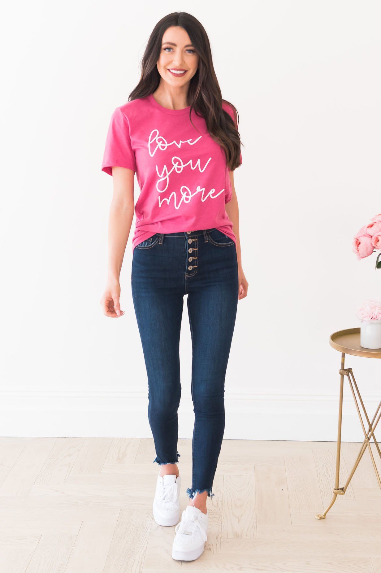 Love You More Modest Tee