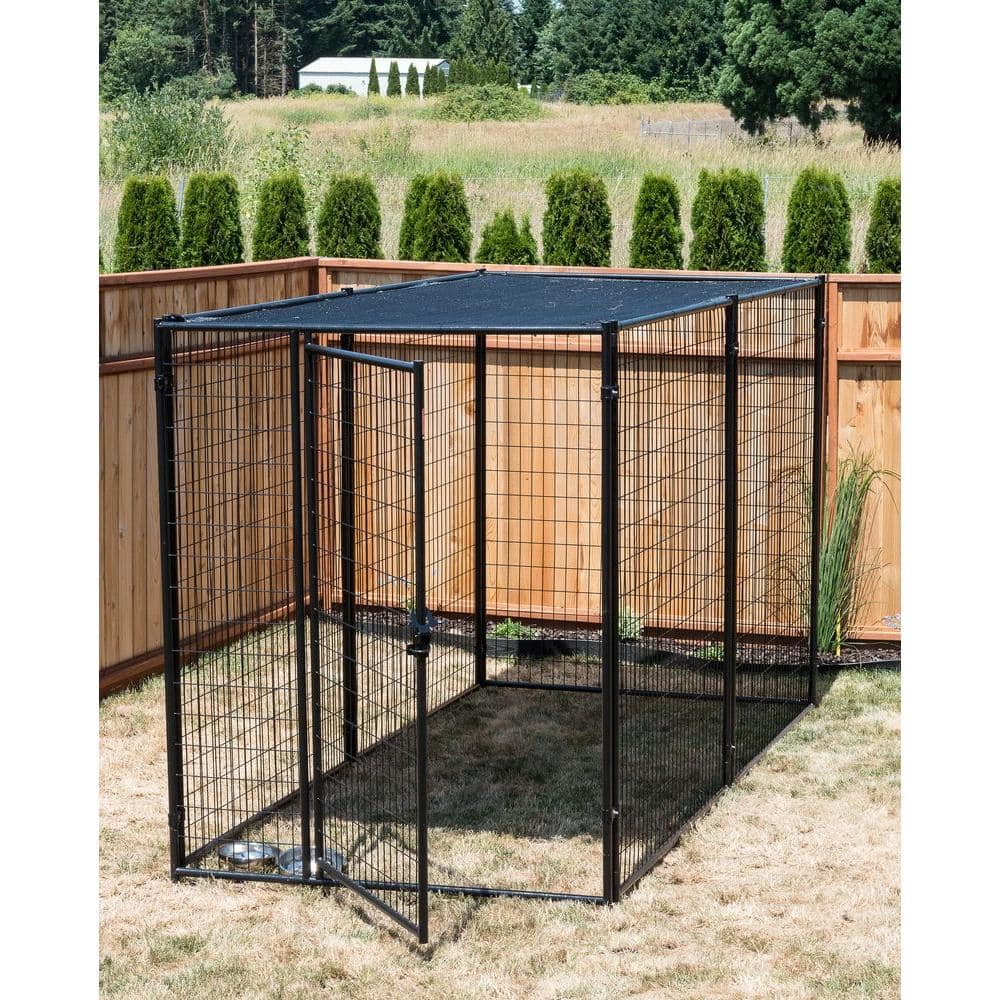 Lucky Dog 6 ft. H x 5 ft. W x 10 ft. L Modular Kennel with Shade Cloth Roof CL 66137