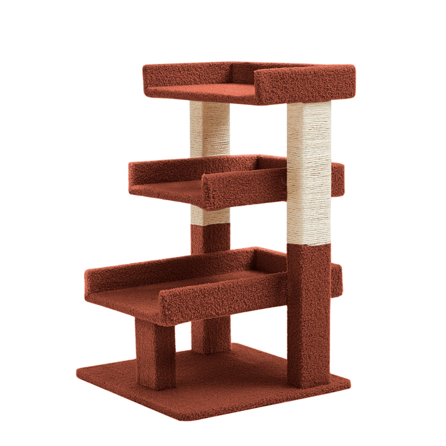 Naomi Home Cat Tree for Indoor Cats, Multi-Level Cat Furniture with Condo Kitten Tower Kitty Stand Play House Color: Terracotta