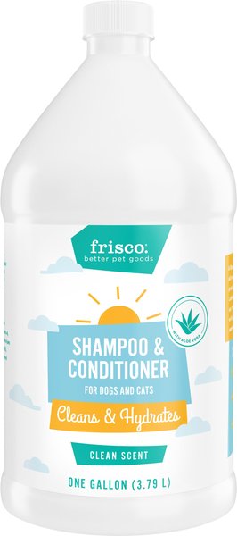 Frisco 2-in-1 Dog and Cat Shampoo and Conditioner， Clean Scent