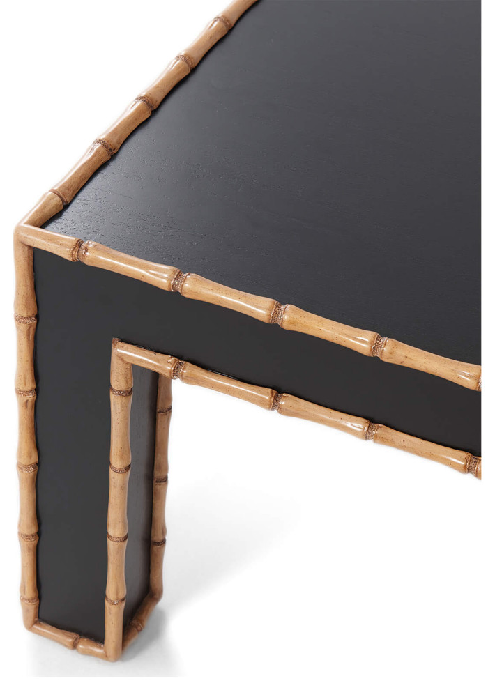 Faux Bamboo Square Cocktail Table   Asian   Coffee Tables   by English Georgian America  Houzz