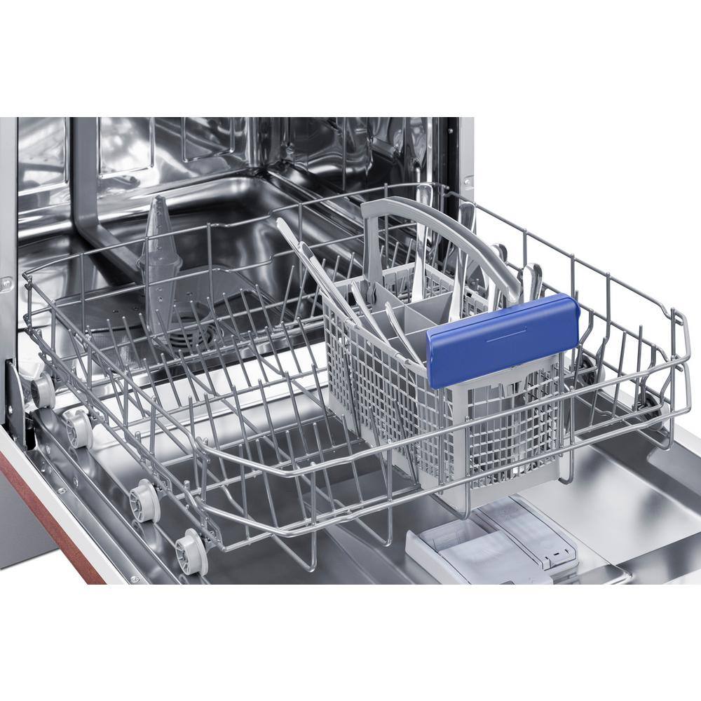 Summit Appliance 24 in. Custom Panel Ready Top Control Built-in Dishwasher 47 dBAr ENERGY STAR DW245NTADA