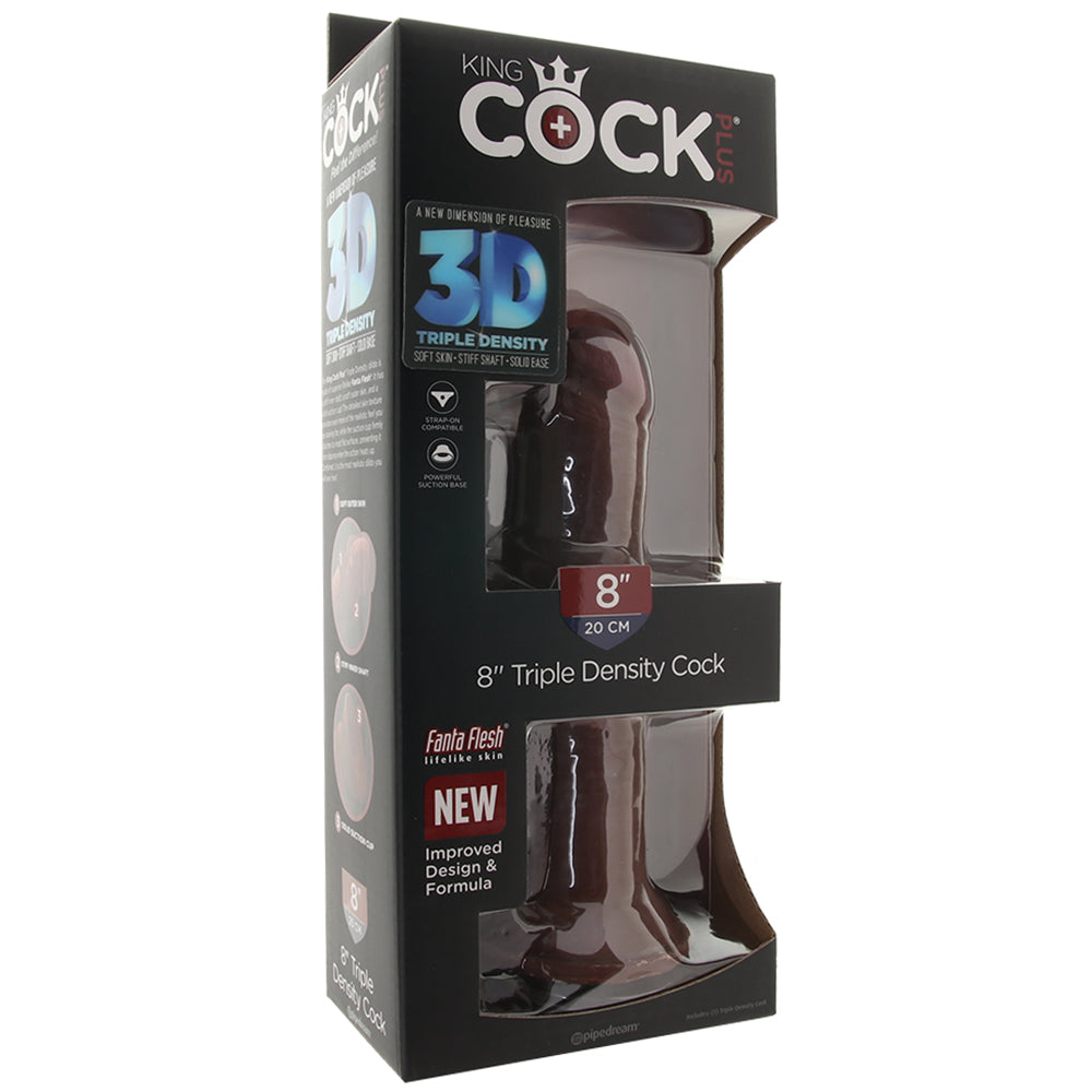 King Cock Plus Triple Density 8 Inch Cock in Brown