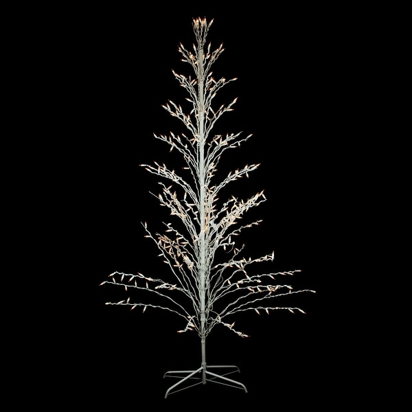 6' White Lighted Christmas Cascade Twig Tree Decoration Clear Lights