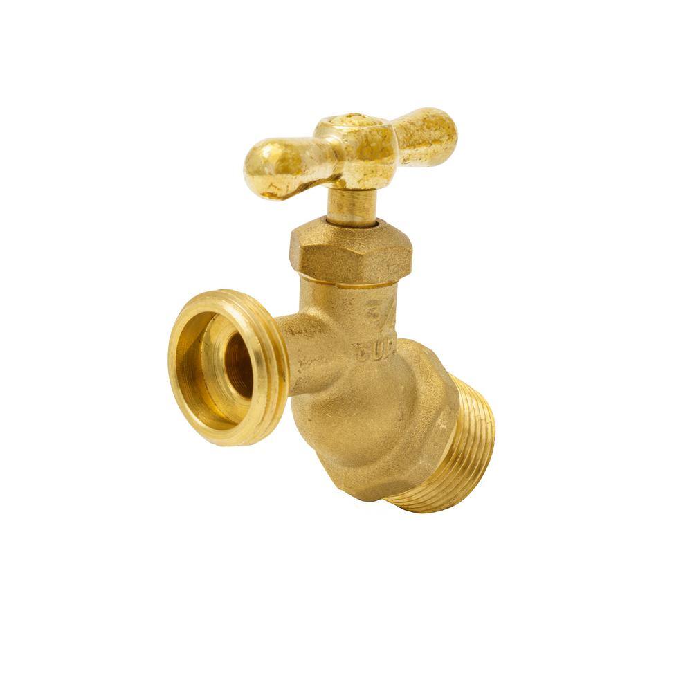 Everbilt 34 in. MIP Brass No-Kink Hose Bibb Valve 102-304EB