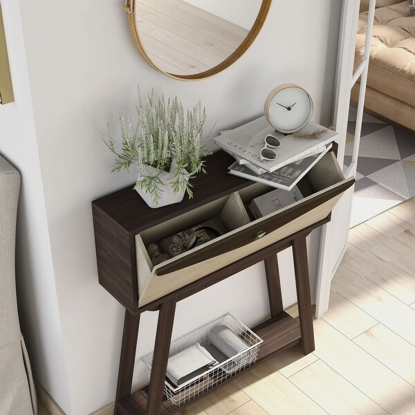 DH BASIC Modern 32-inch 1-shelf 1-drawer Console Table by Denhour