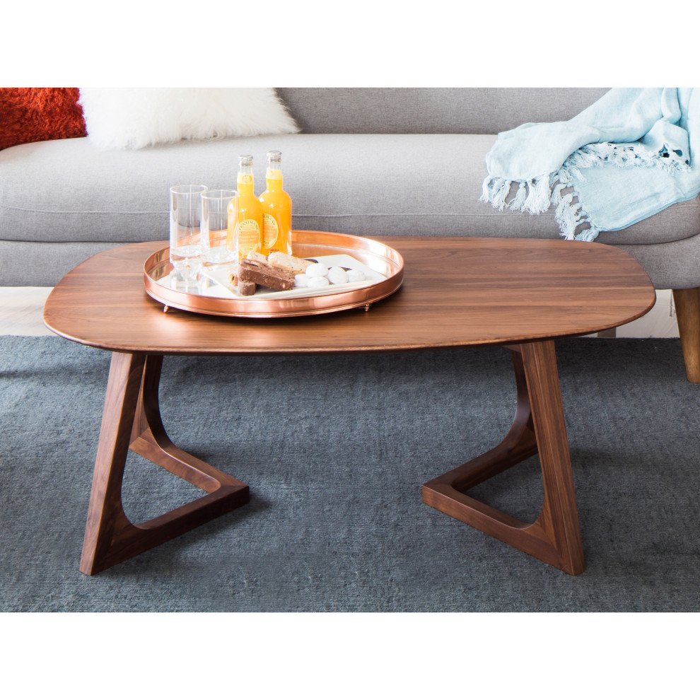 Mid   Century Modern Godenza Coffee Table Small   Brown   Midcentury   Coffee Tables   by First of a Kind USA Inc  Houzz