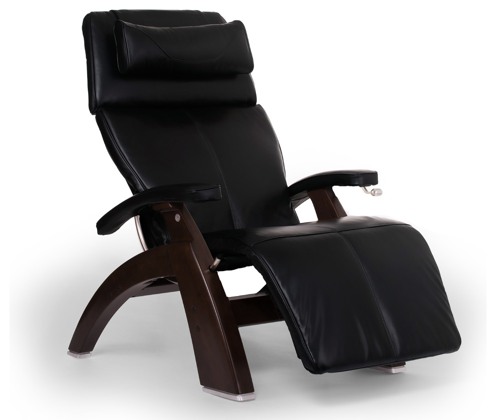 Human Touch PC 420 PC LIVE Perfect Dark Walnut Zero Gravity Recliner Black   Transitional   Recliner Chairs   by The Back Store  Houzz