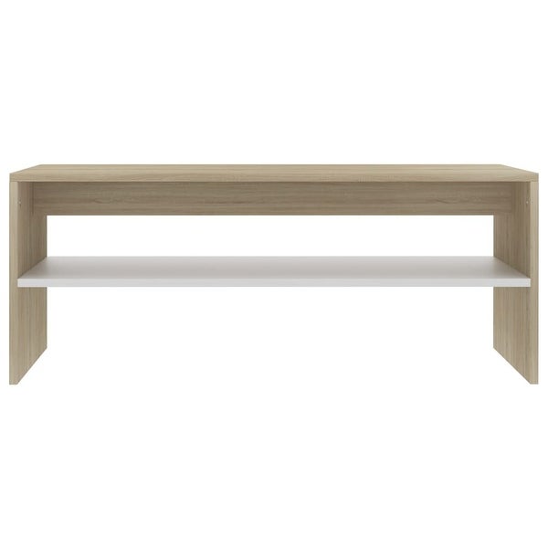 Stylish Coffee Table End Table Oak Chipboard High Quality White