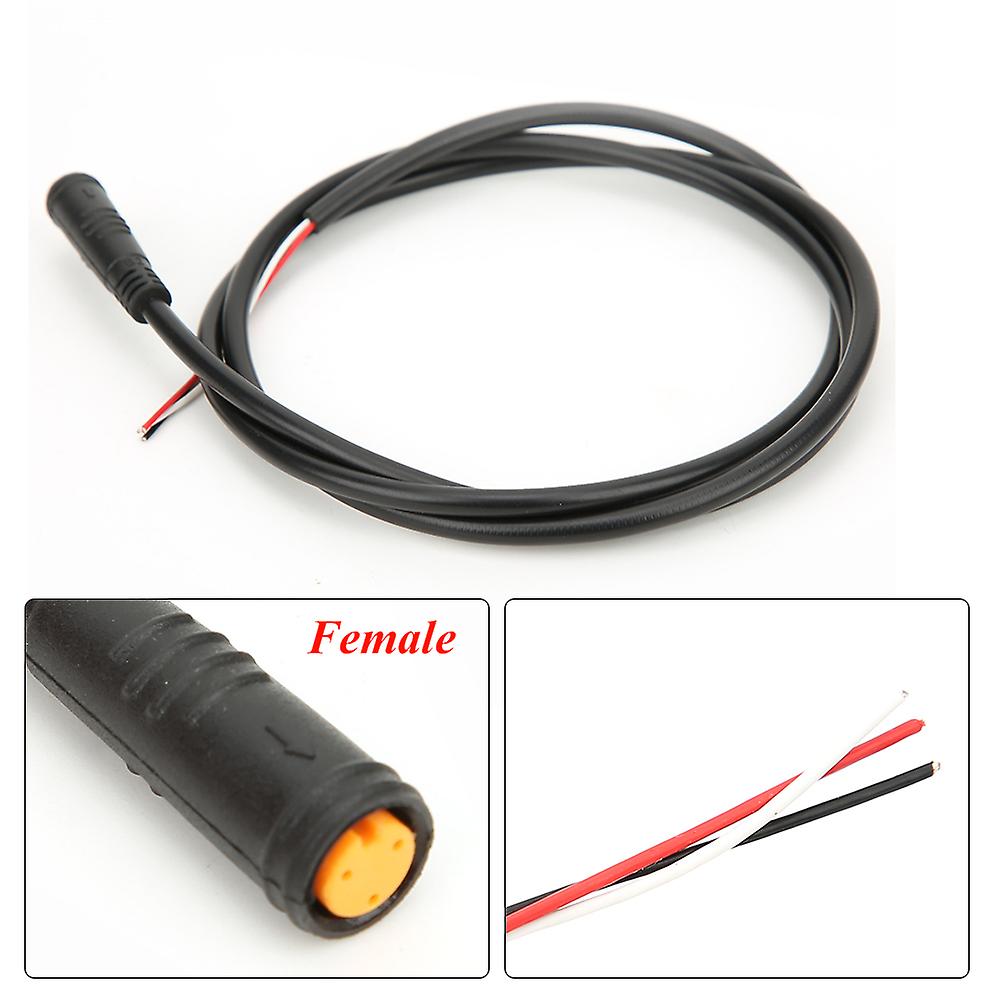 Practical Mixture Material Bicycle 3 Core Signal Cable Bike Lithium Battery Modification Accessory3 Core Female