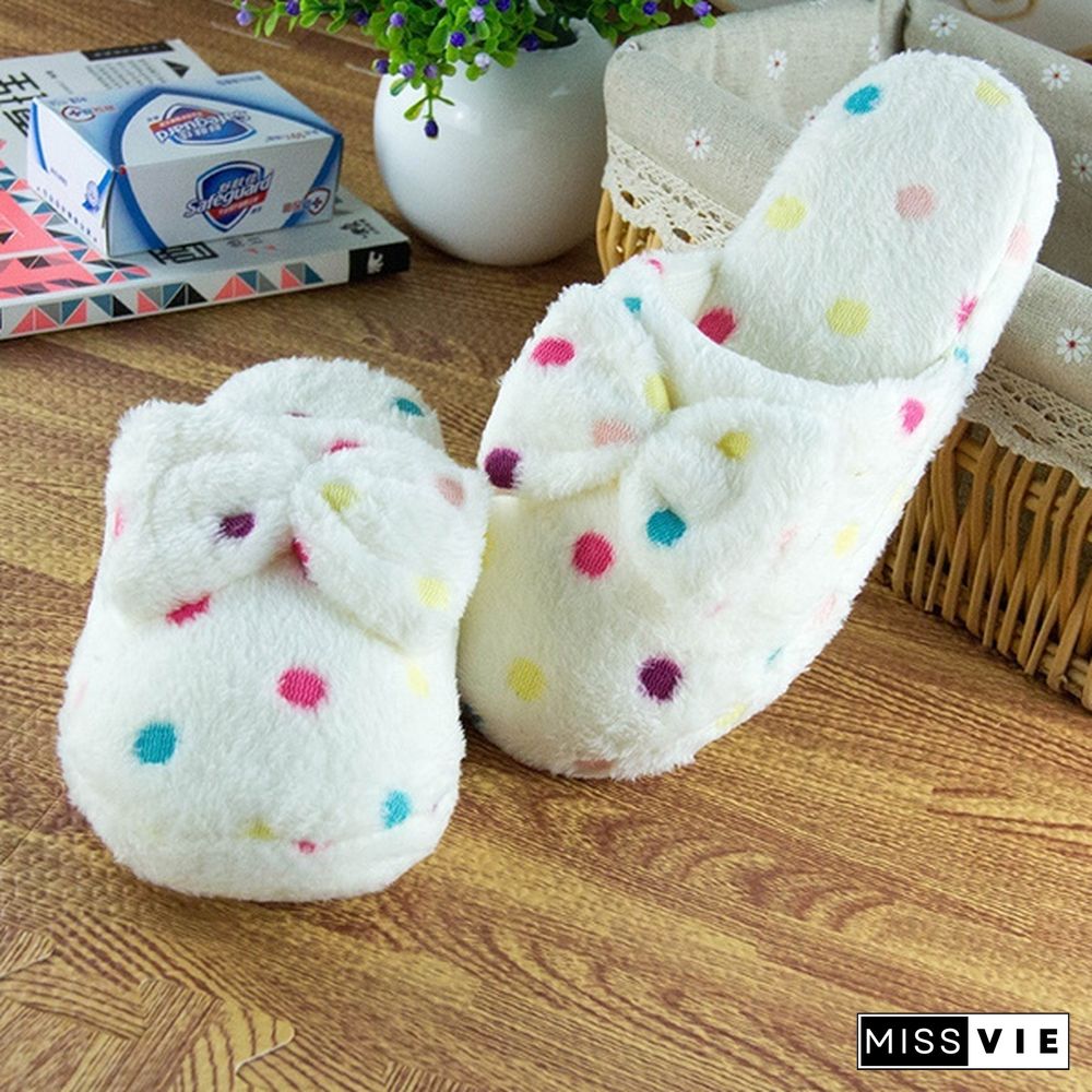 Women Cute Warm Soft Plush Slipper Ladies Home Non-Slip Slippers Indoor Shoes