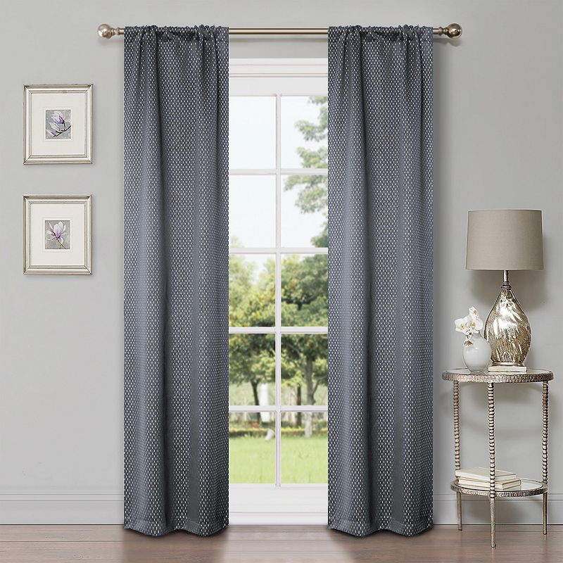 Superior Shimmer Insulated Thermal Blackout Rod Pocket Curtain Set