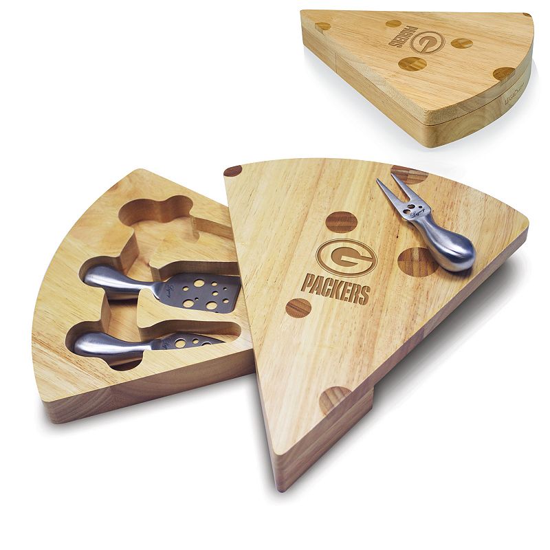 Picnic Time Green Bay Packers Cheese Cutting Board Set