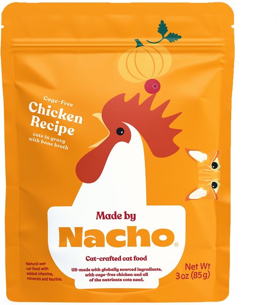 Made by Nacho Cage Free Chicken Recipe Cuts In Gravy with Bone Broth Wet Cat Food