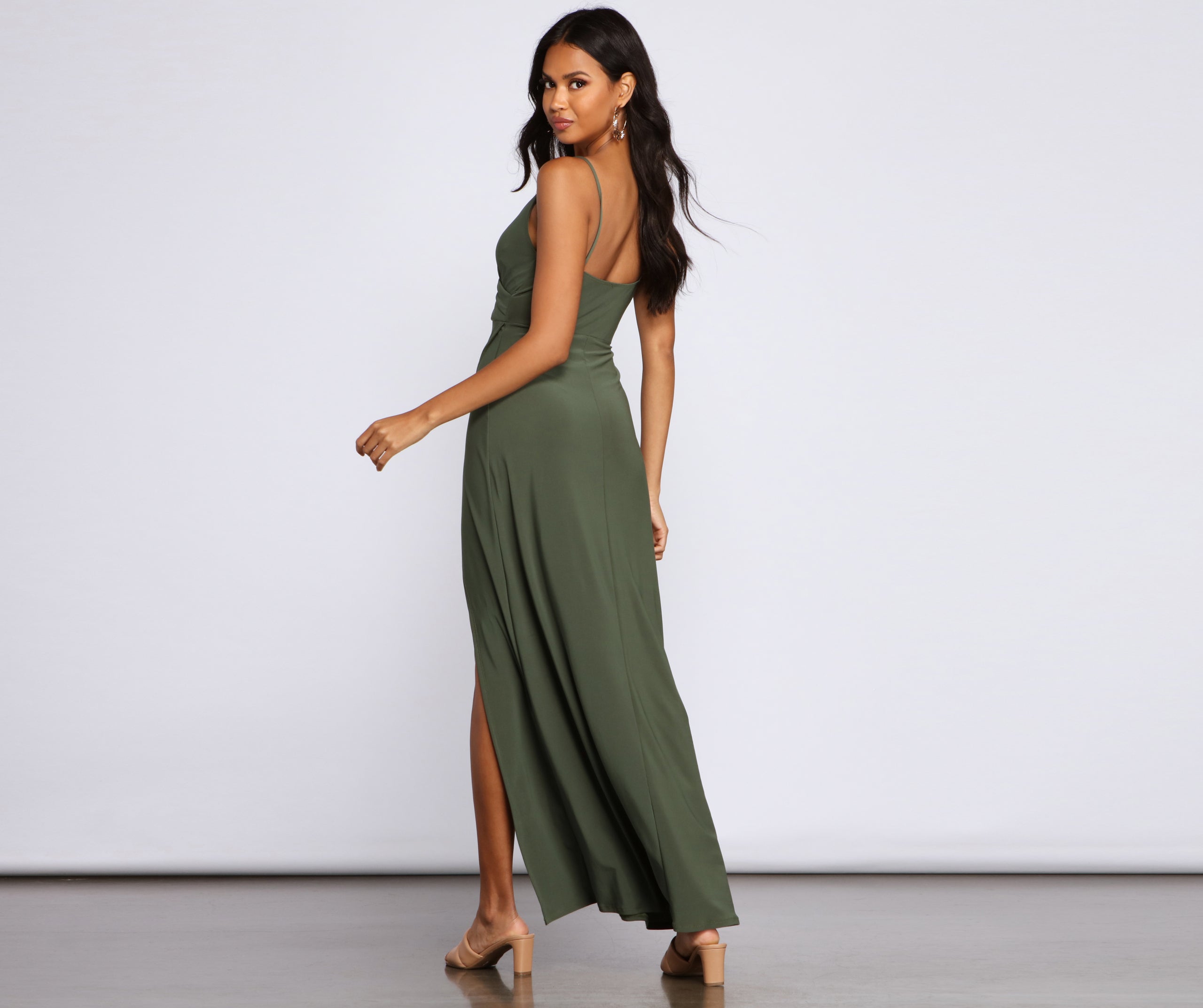 Major Appeal High Slit Maxi Dress