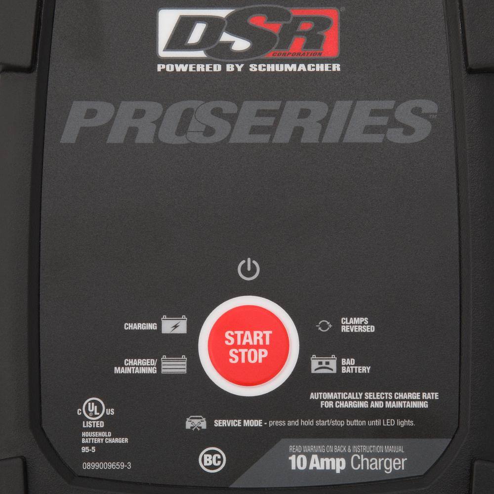 Schumacher Electric Schumacher DSR ProSeries 10-Amp 12-Volt Rapid Battery Charger with Service Mode DSR117