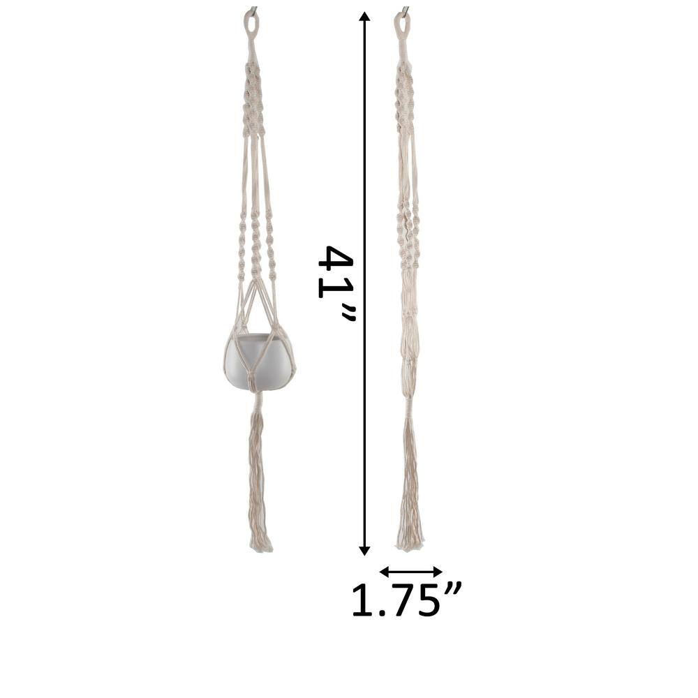 Flora Bunda 41 in. Cotton Hanging Macrame Plant Hanger NT20