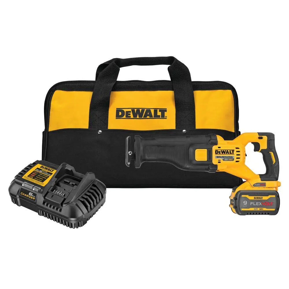 DEWALT FLEXVOLT 60V MAX Cordless Brushless Reciprocating Saw with (1) FLEXVOLT 9.0Ah Battery DCS389X1