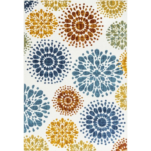 Nuloom Iva Contemporary Flowers Indoor outdoor Patio Area Rug