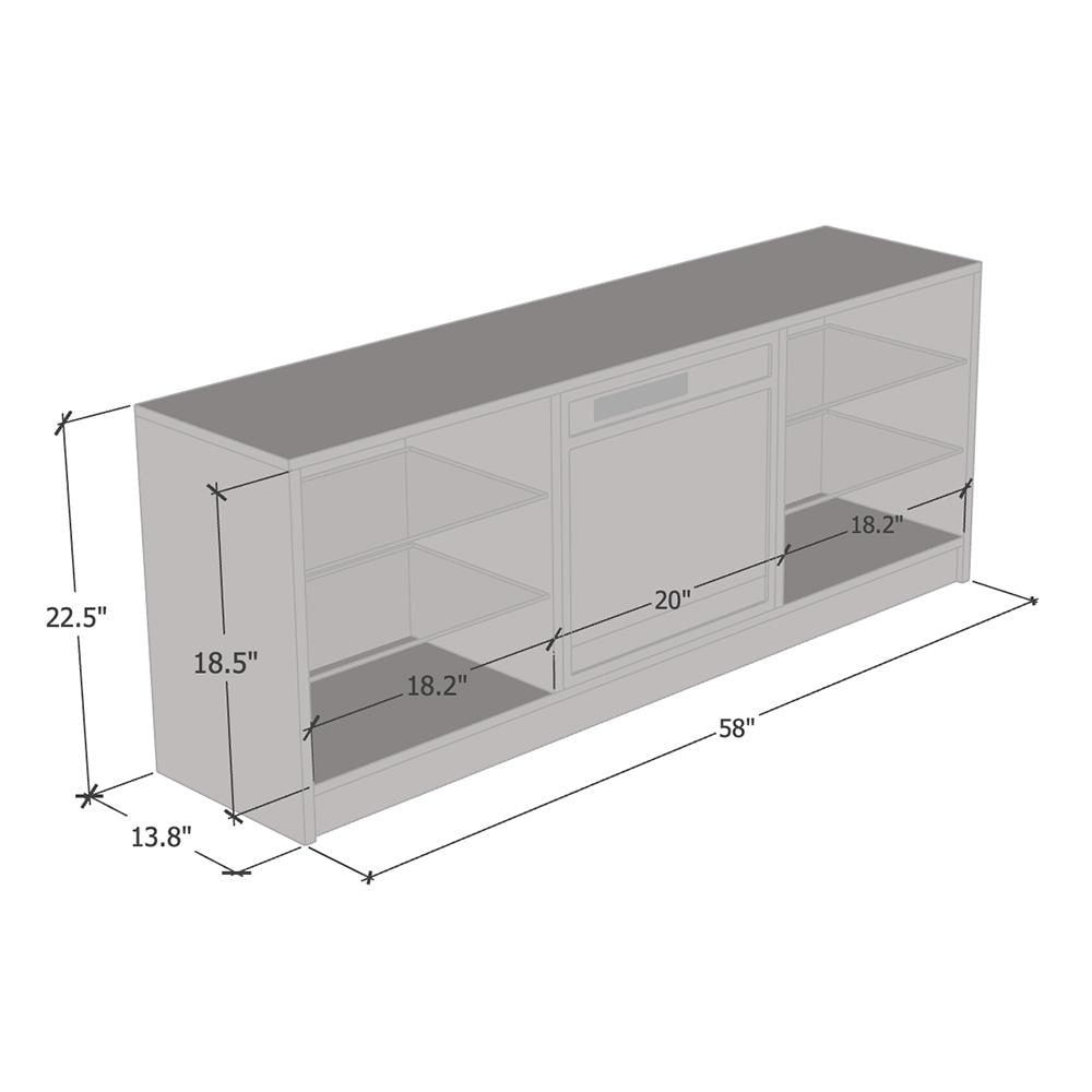 Manhattan Electric Fireplace Modern 58\