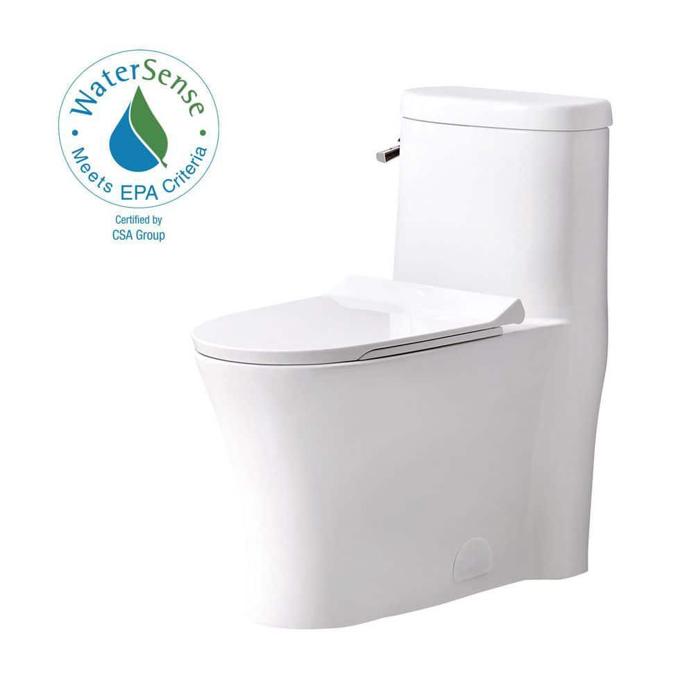 Glacier Bay Hartridge 1Piece 1016 GPF Dual Flush Elongated Toilet in White