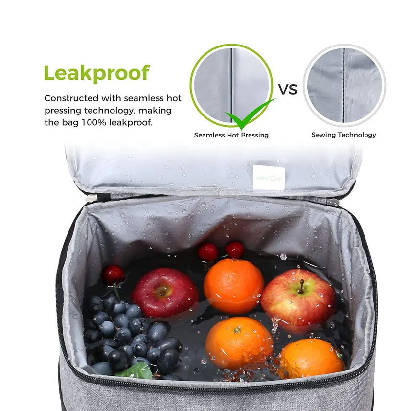 Leakrproof Insulated Lightweight cooler backpack Double layer custom  lunch bag cooler 3 12 hour insulated  picnic bag cooler