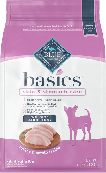 Blue Buffalo Basics Skin and Stomach Care Turkey and Potato Recipe Small Breed Adult Dry Dog Food