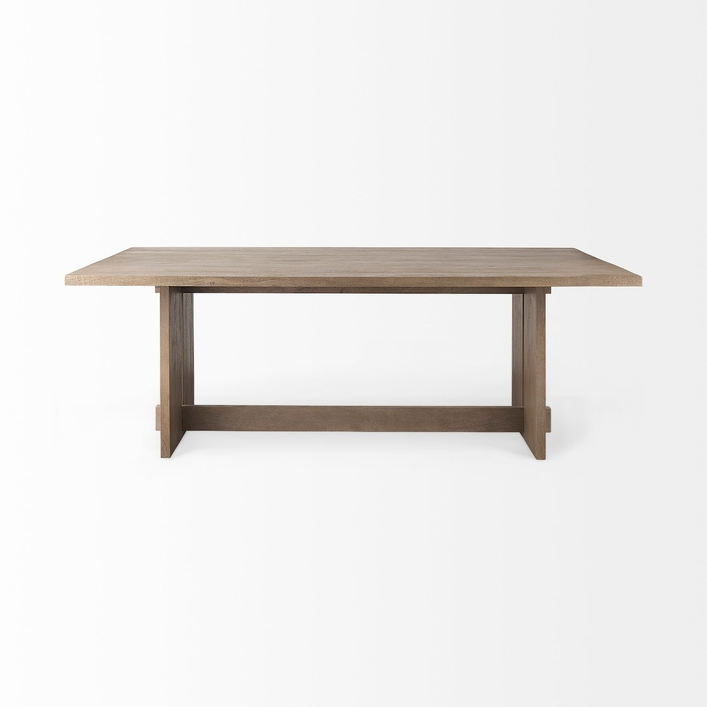 Aida Grey Brown Solid Wood Dining Table