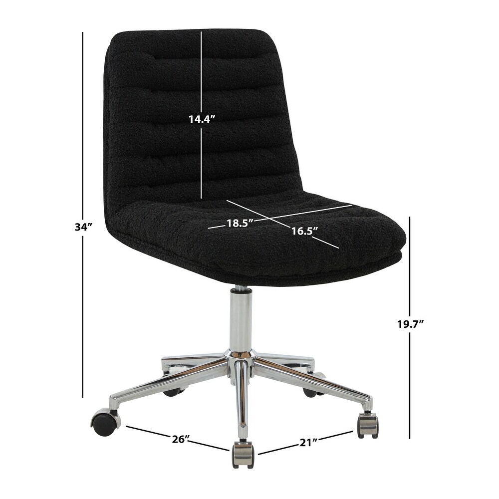 SAFAVIEH Couture Decolin Swivel Desk Chair   21 IN W x 26 IN D x 34 IN H