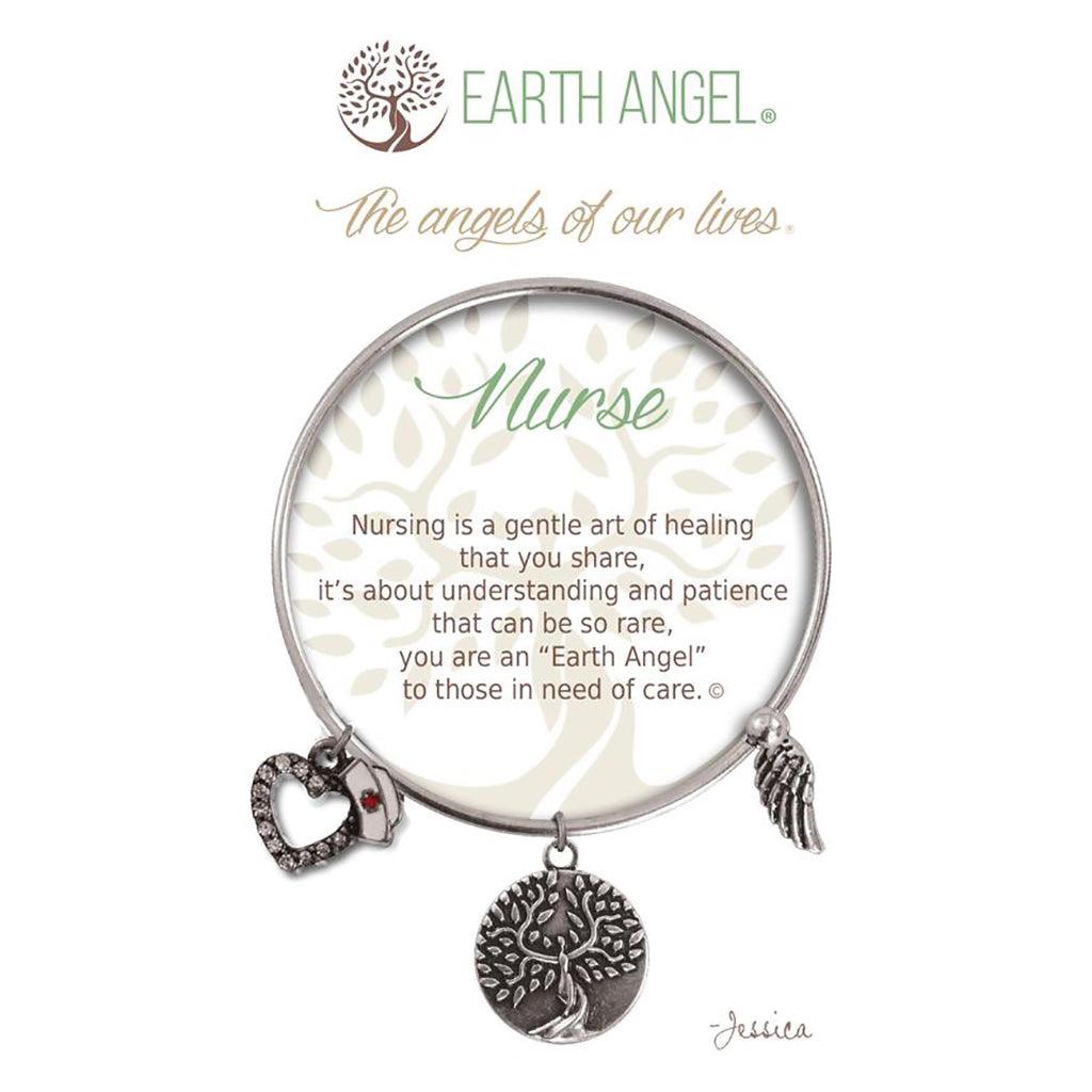 Earth Angel  Nurse Bracelet in Silver