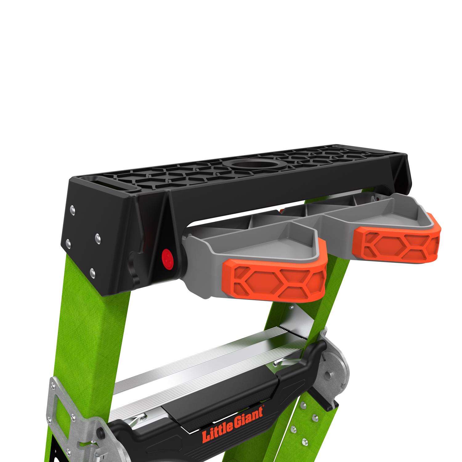 Little Giant 8 ft. H Fiberglass Step Ladder Type IAA 375 lb. capacity
