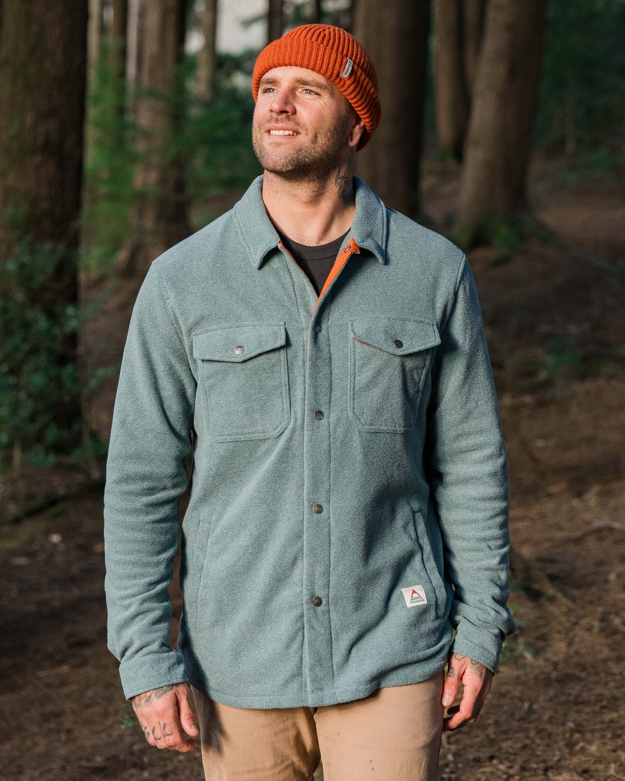 Maple Recycled Polar Fleece Shirt - Mediterranean Marl