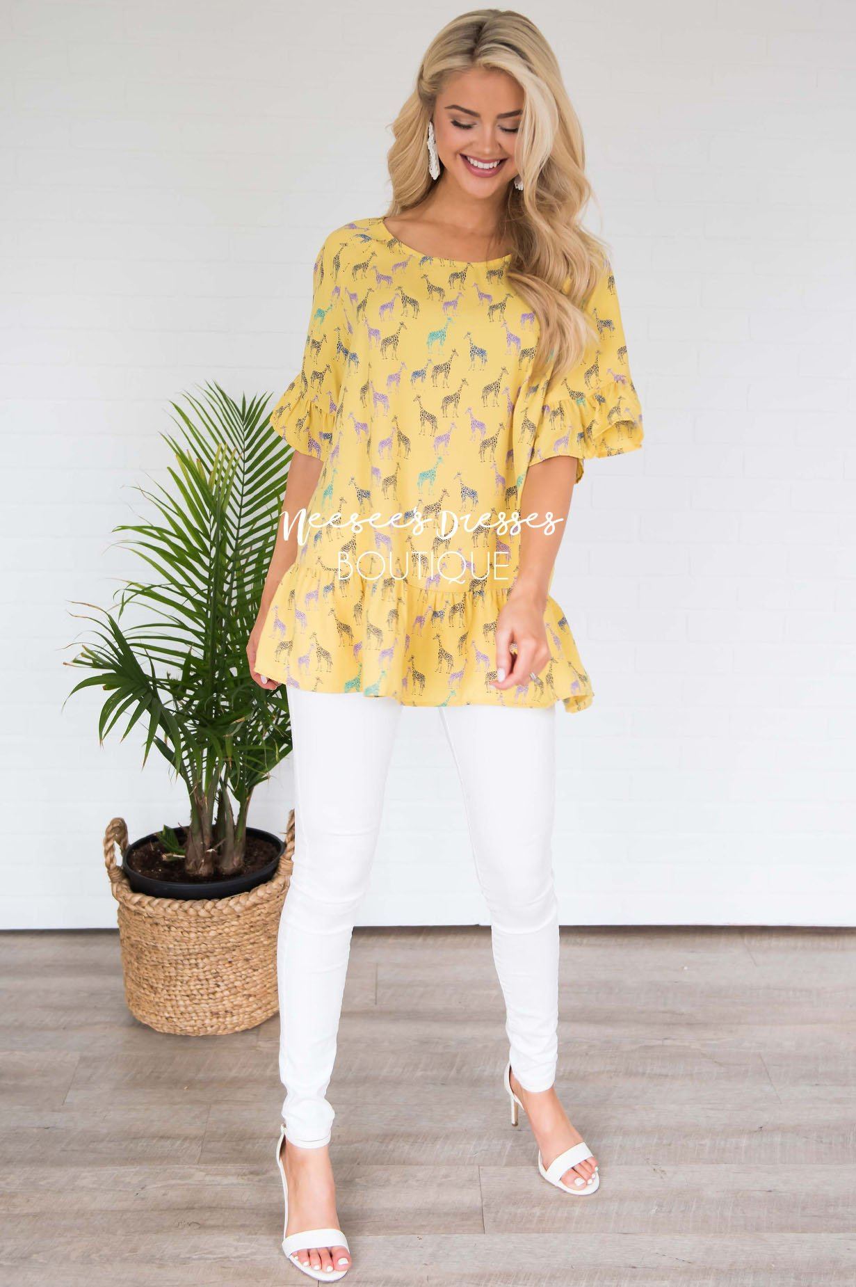 You Are My Sunshine Peplum Blouse