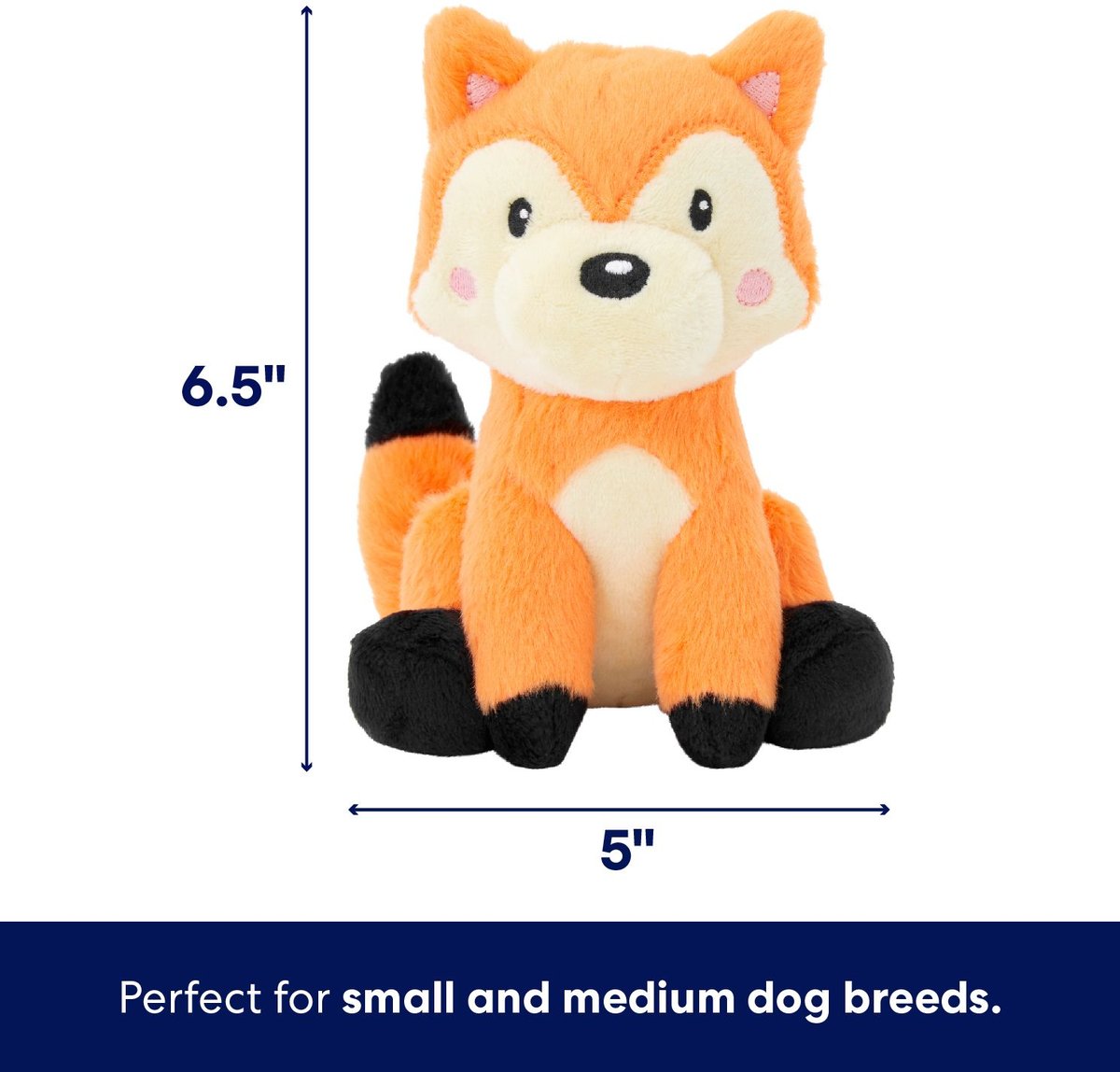 Frisco Camping Fox Plush Squeaky Dog Toy