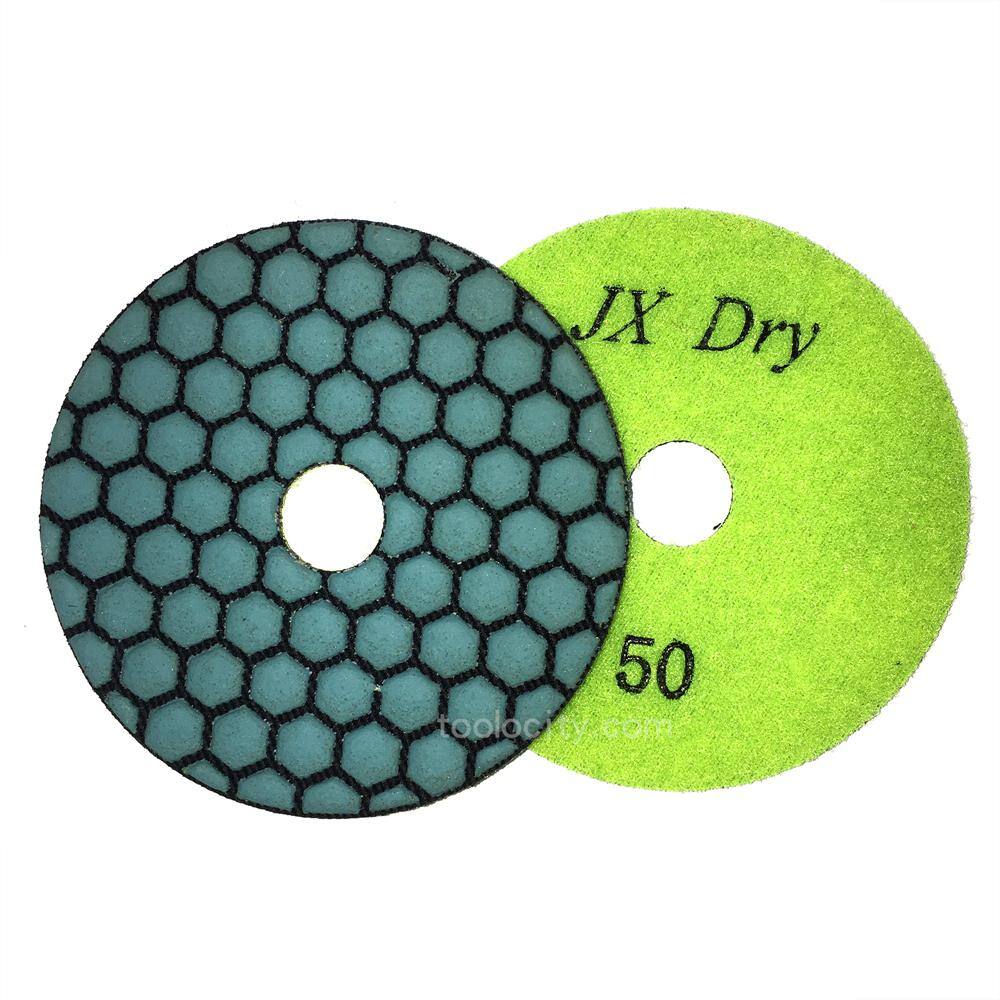 4 in. 50-Grit Dry Diamond Polishing PadsDiscs 4JXDRY0050