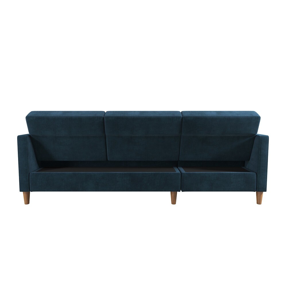 DHP Hartford Chenille Storage Sectional Futon