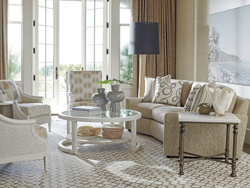 Flagler Square Marble Top End Table   Traditional   Side Tables And End Tables   by Lexington Home Brands  Houzz