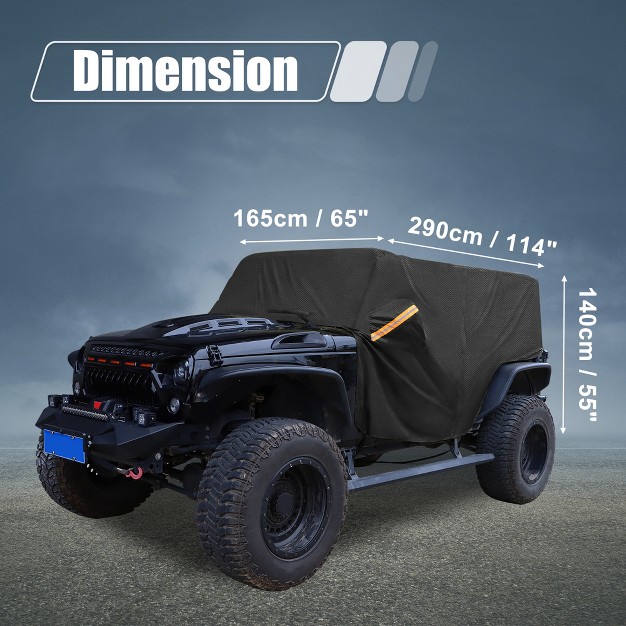 Unique Bargains Car Cover Cab Cover For Jeep Wrangler Jk Jl Hardtop 4 Door 2007 2021 Outdoor Sun Dust Snow Protection 210d Oxford