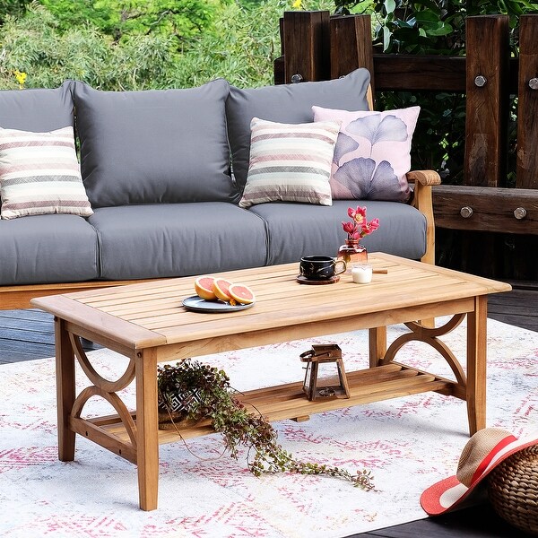 Cambridge Casual Lowell 5piece Teak Wood Outdoor Conversation Set with cushion