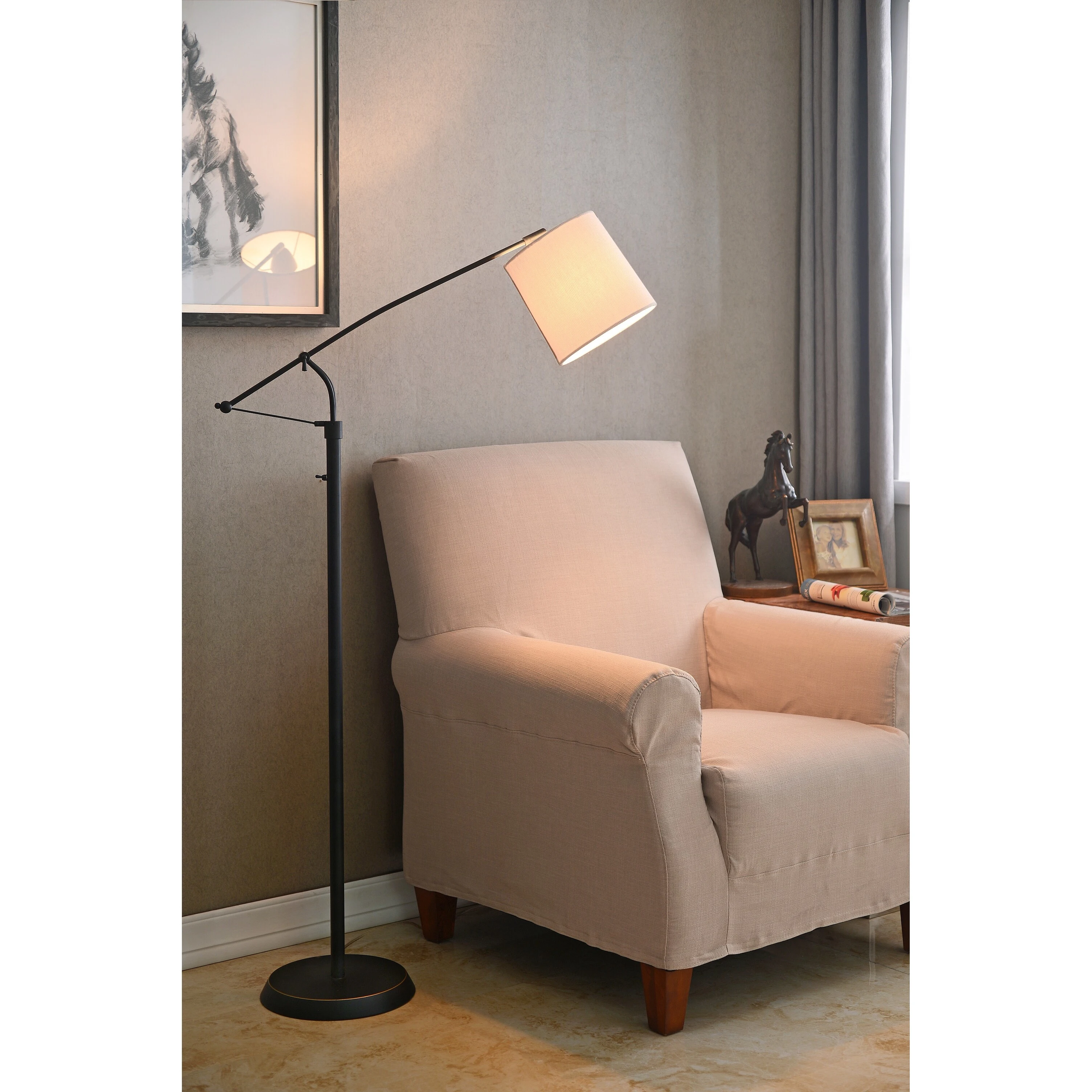 Maddox Oil Rubbed Bronze Adjustable Floor Lamp