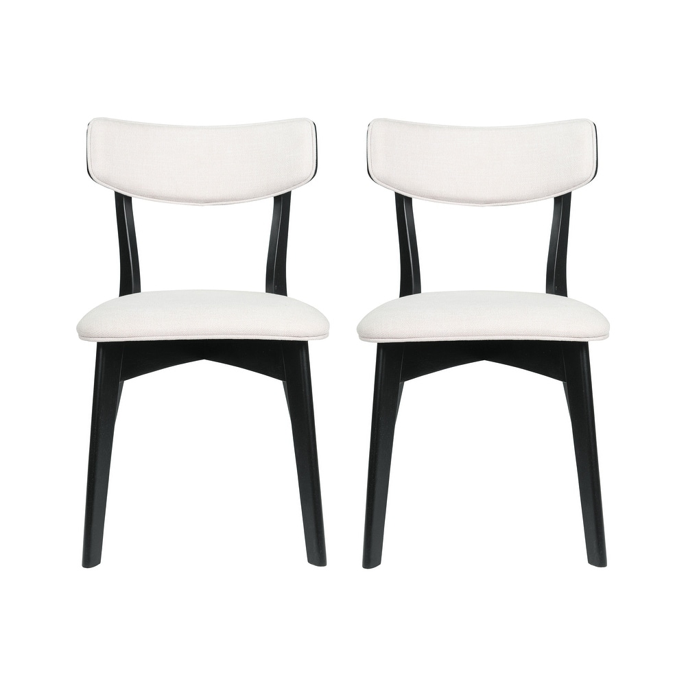 Chazz Mid Century Upholstered Dining Chairs (Set of 2) by Christopher Knight Home