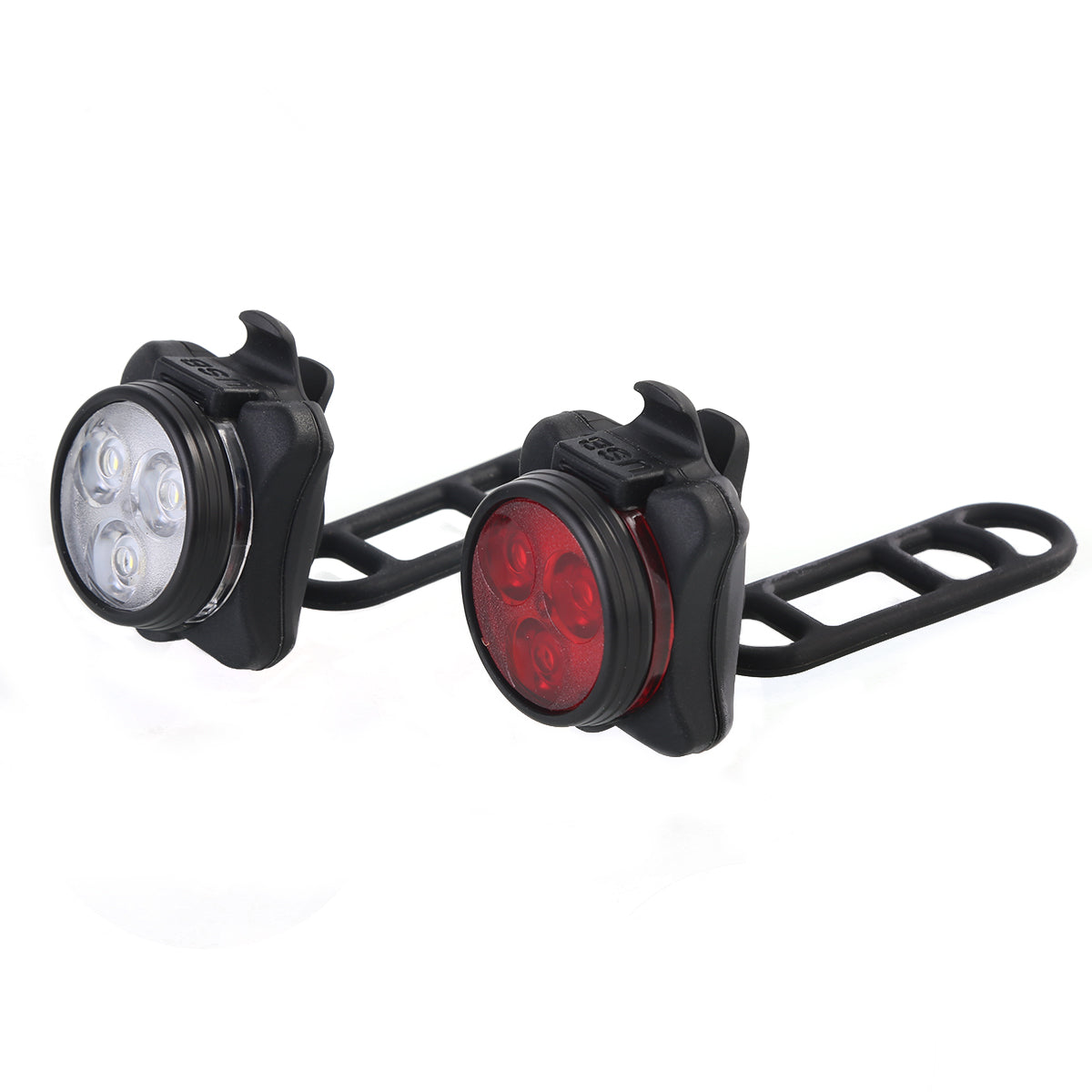 Bike Lights Set 3LED USB Rechargeable Bright Bike Light Front and Back Bike Tail light Safety Warning for Night Riding