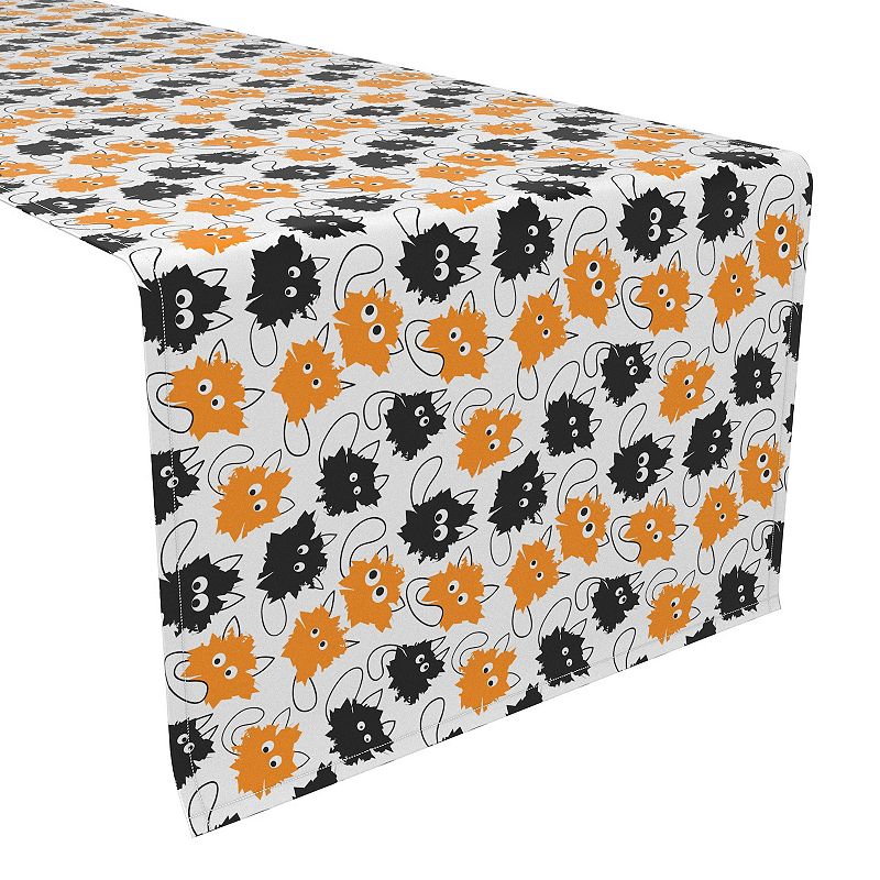 Table Runner， 100% Polyester， 14x108， Goofy Funny Cats