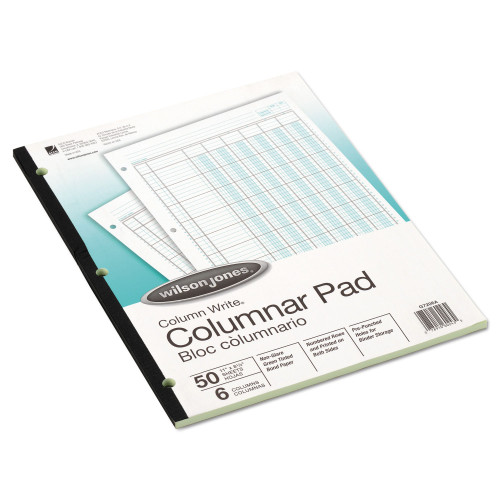 Wilson Jones Accounting Pad， Six-Unit Columns， 8-1/2 x 11， 50-Sheet Pad (G7206A)