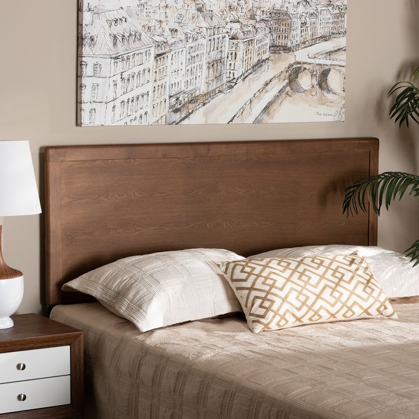 Alan Transitional Ash Walnut Finished Wood Headboard - - 32969779