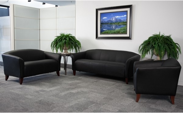 HERCULES Imperial Series Reception Set in Black LeatherSoft   Transitional   Living Room Furniture Sets   by Furniture East Inc.  Houzz